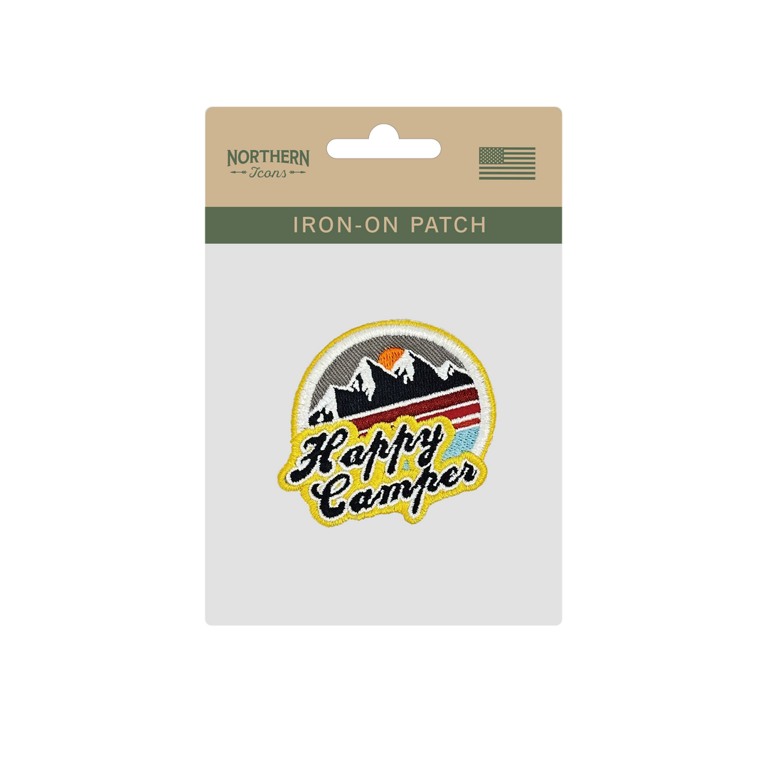 Happy Camper Iron On Embroidery Patch