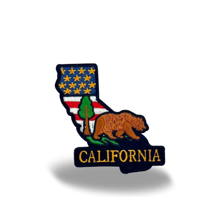 California Bear Embroidered State Patch Baseball Cap – Vintage California Souvenir Hat