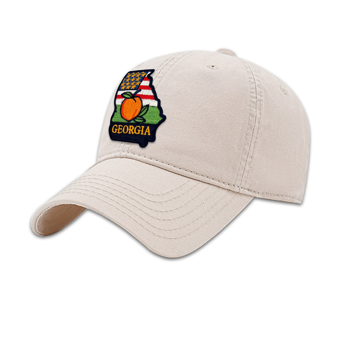 Georgia Peach State Embroidered Baseball Cap – Travel Souvenir & Outdoor Adventure Hat