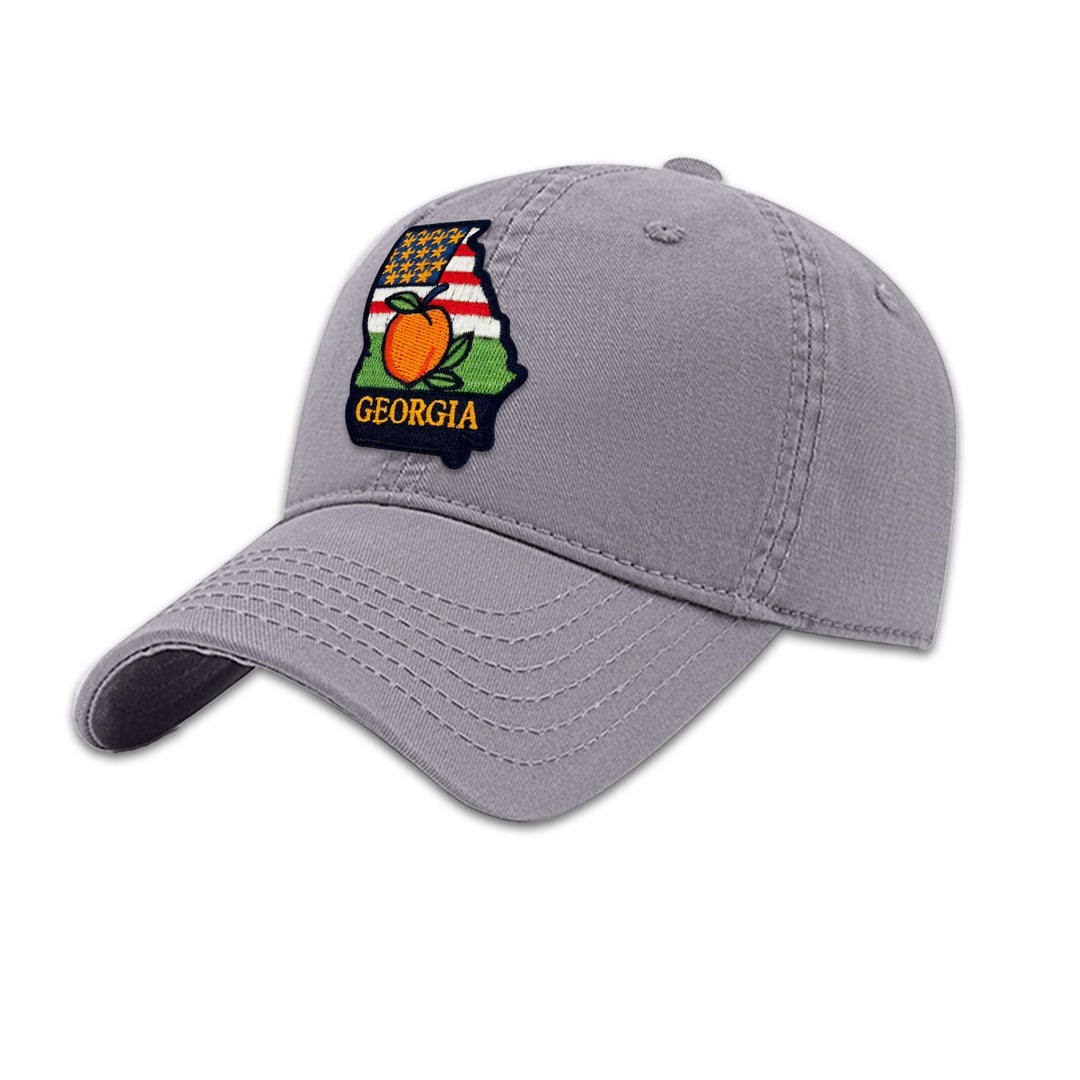 Georgia Peach State Embroidered Baseball Cap – Travel Souvenir & Outdoor Adventure Hat