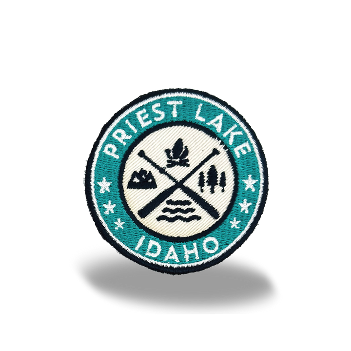 Priest Lake Idaho Iron On Embroidery Patch