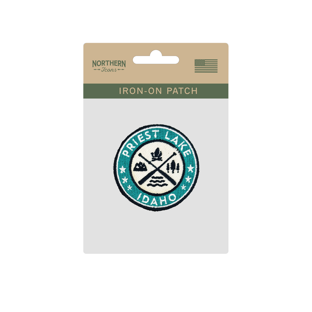 Priest Lake Idaho Iron On Embroidery Patch