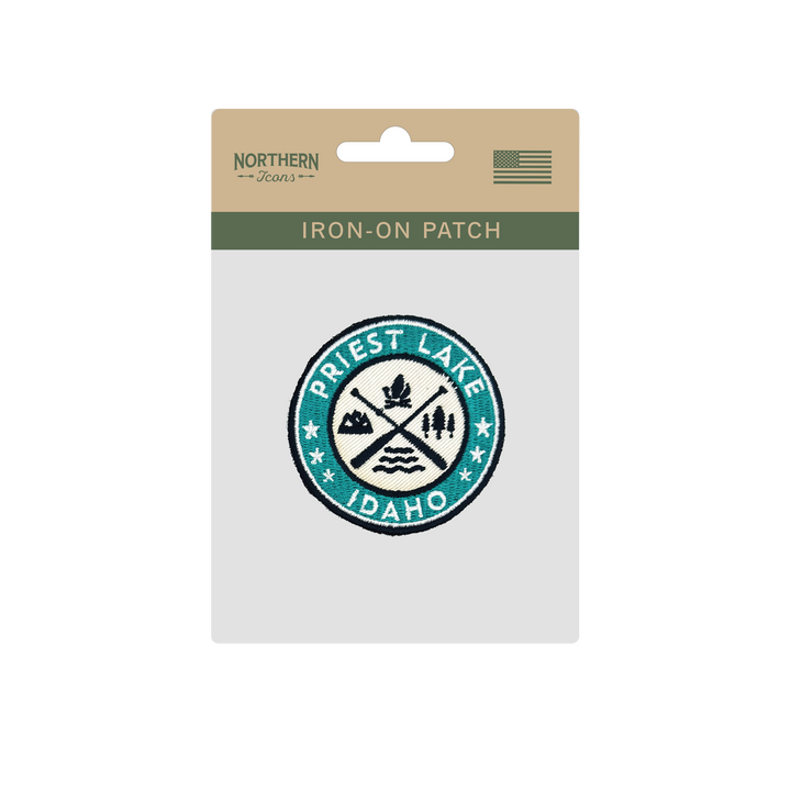 Priest Lake Idaho Iron On Embroidery Patch
