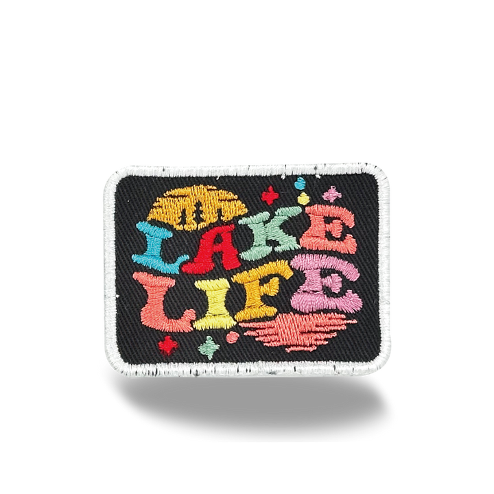 Lake Life Retro Iron On Embroidery Patch