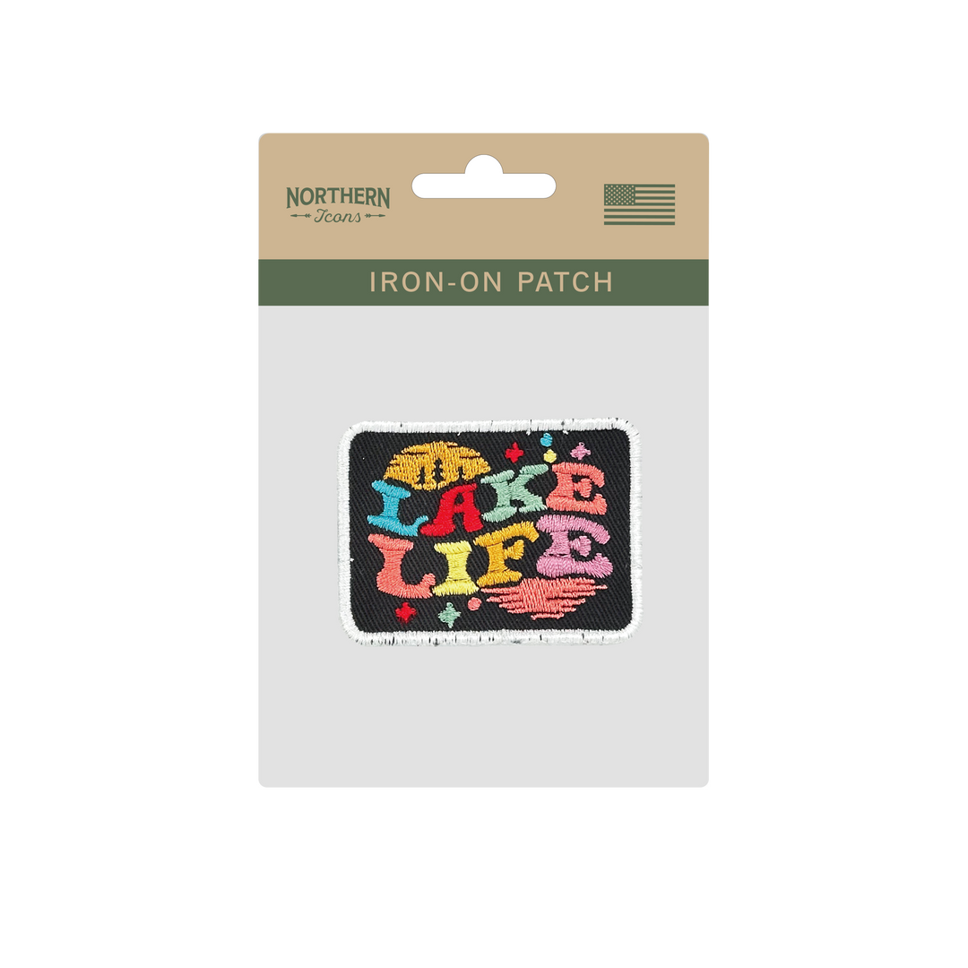 Lake Life Retro Iron On Embroidery Patch