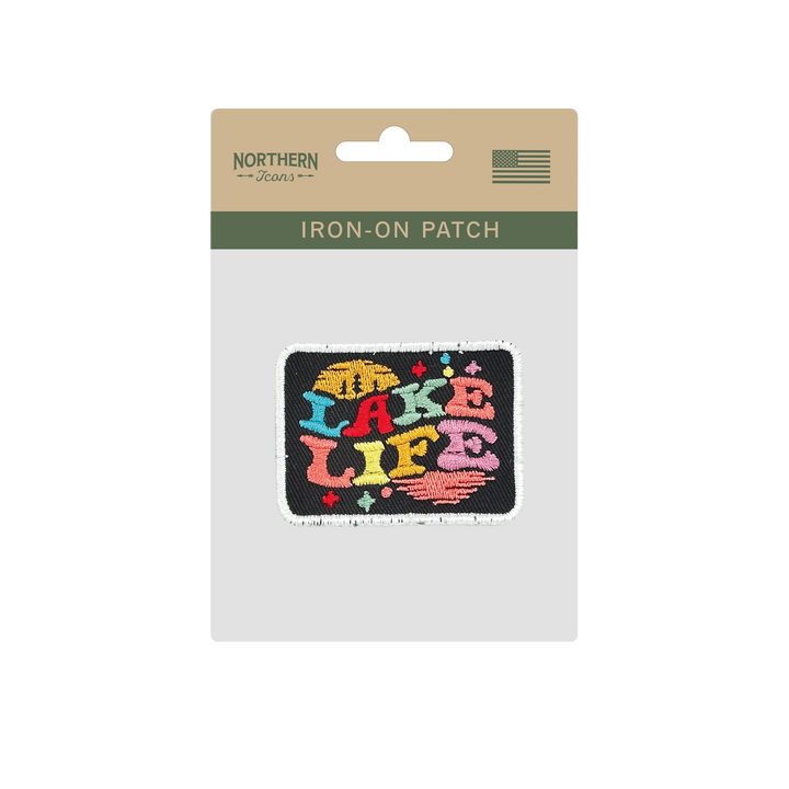 Lake Life Retro Iron On Embroidery Patch