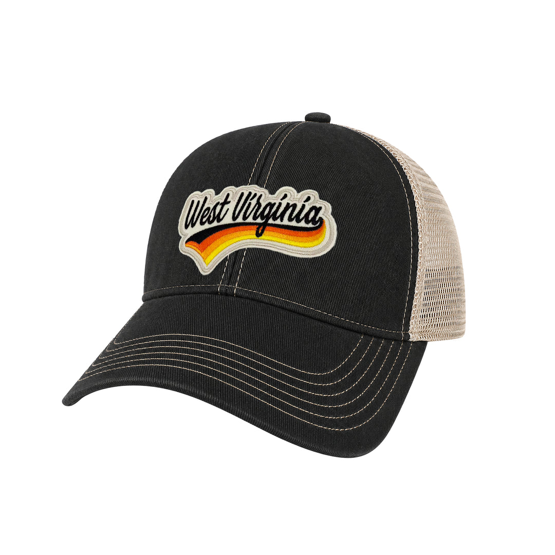 West Virginia Vintage Patch Trucker Cap | Cotton Mesh Snapback Souvenir Hat