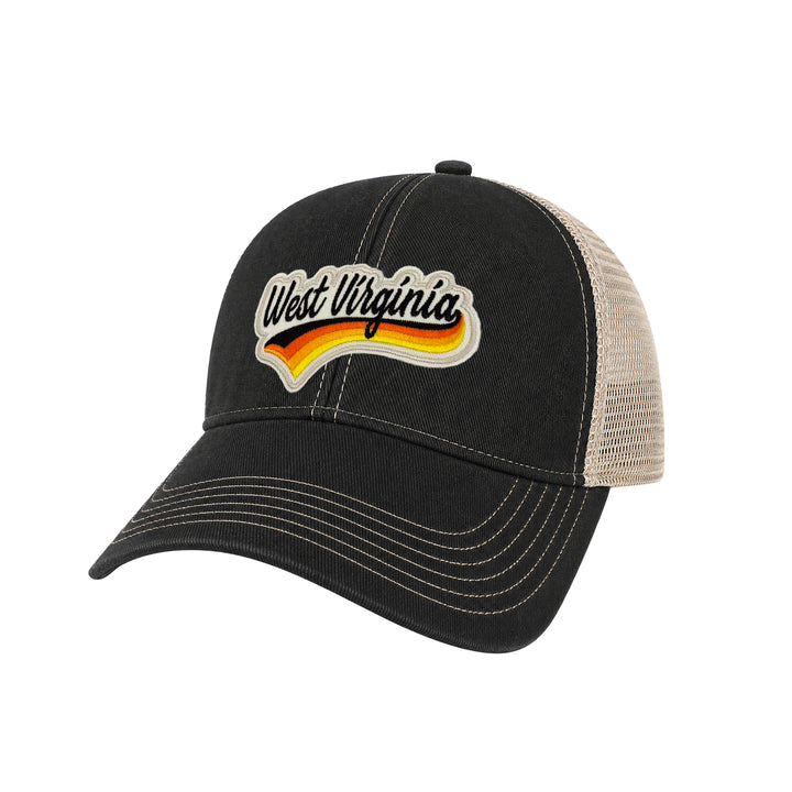 West Virginia Vintage Patch Trucker Cap | Cotton Mesh Snapback Souvenir Hat