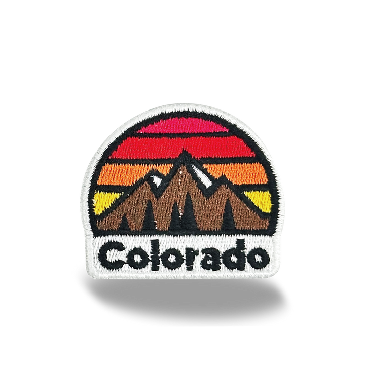 Colorado Sunset Iron On Embroidery Patch