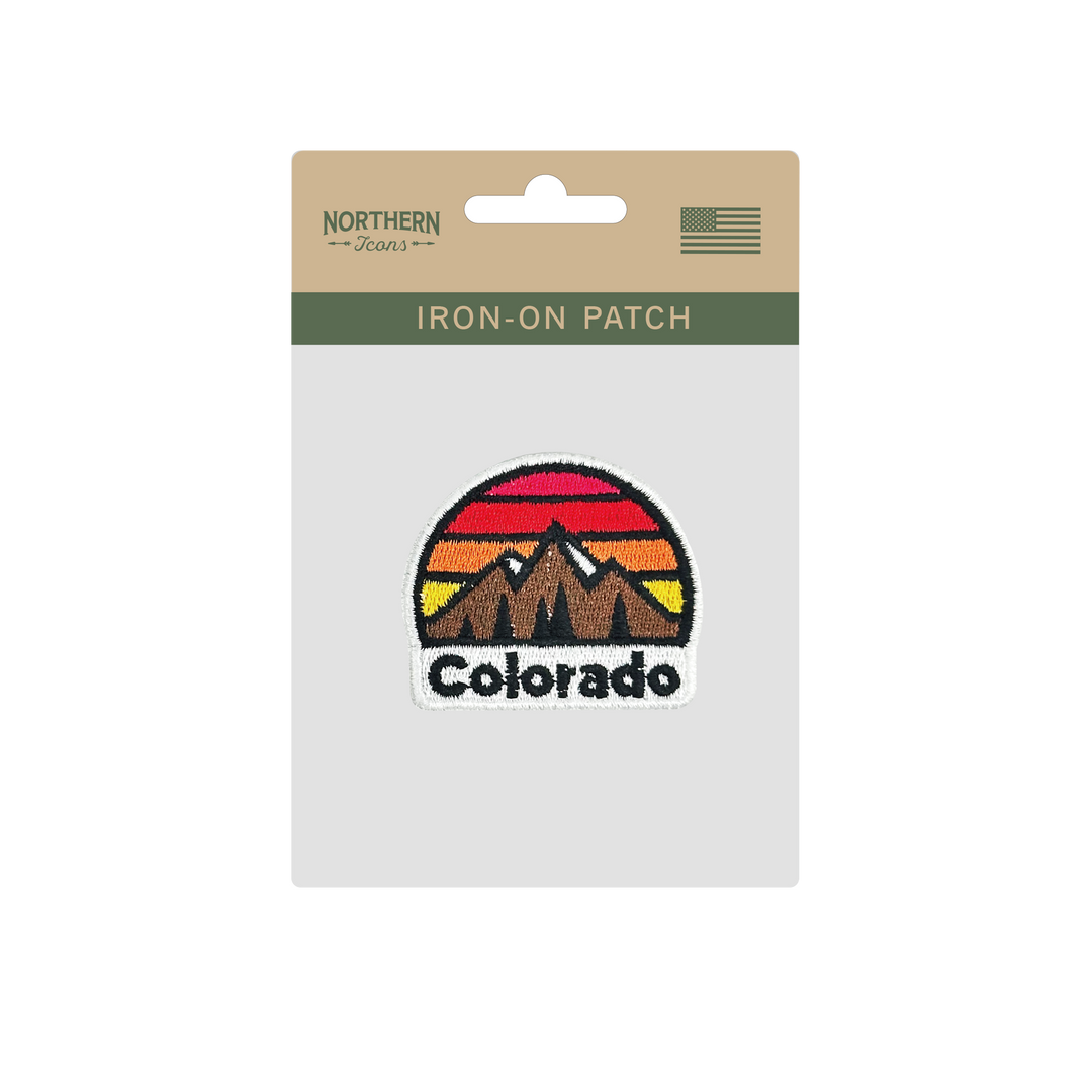 Colorado Sunset Iron On Embroidery Patch