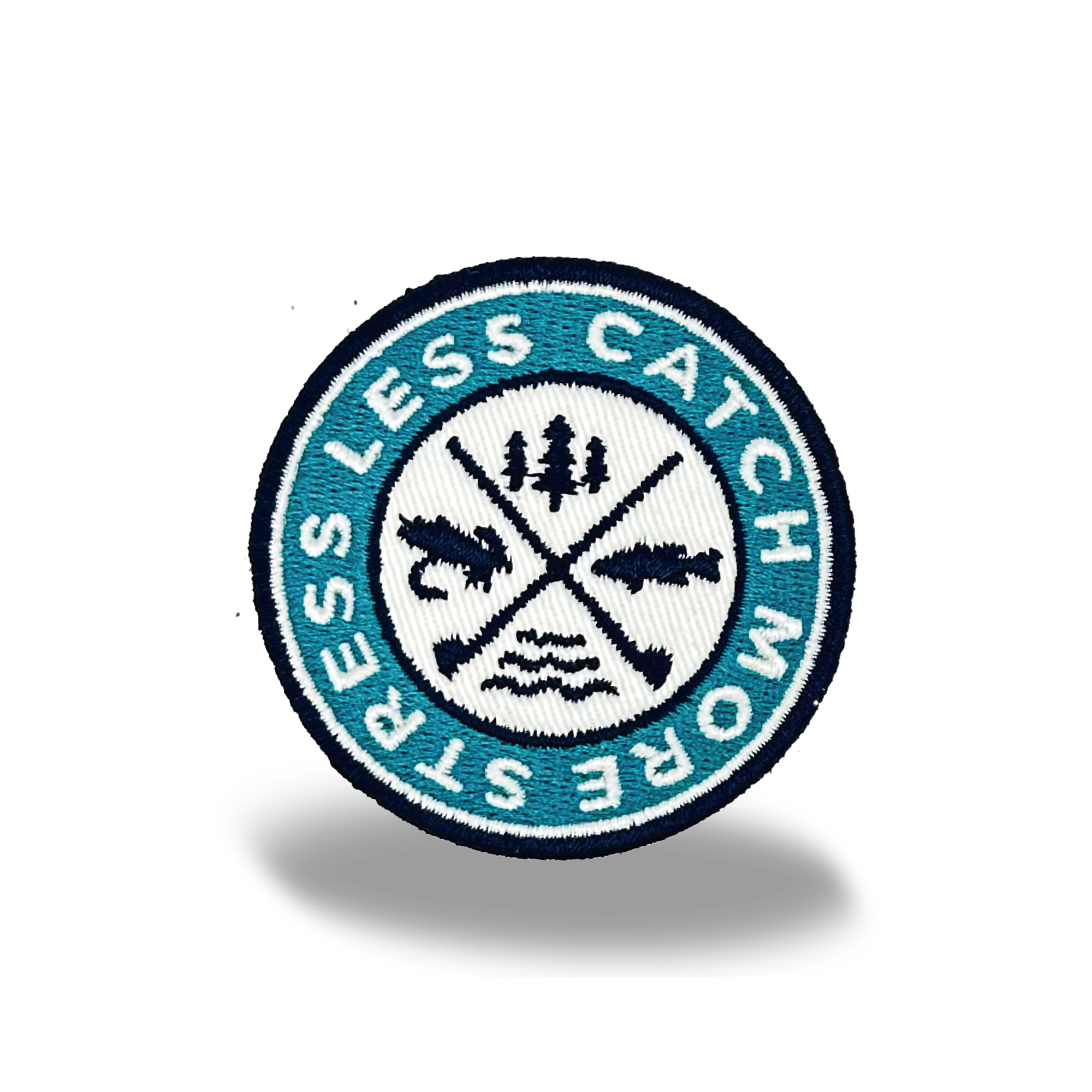 Catch More, Stress Less Iron On Embroidery Patch – Northern Icons Creations