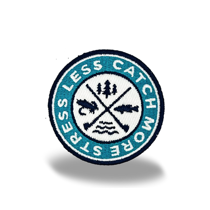 Catch More, Stress Less Iron On Embroidery Patch