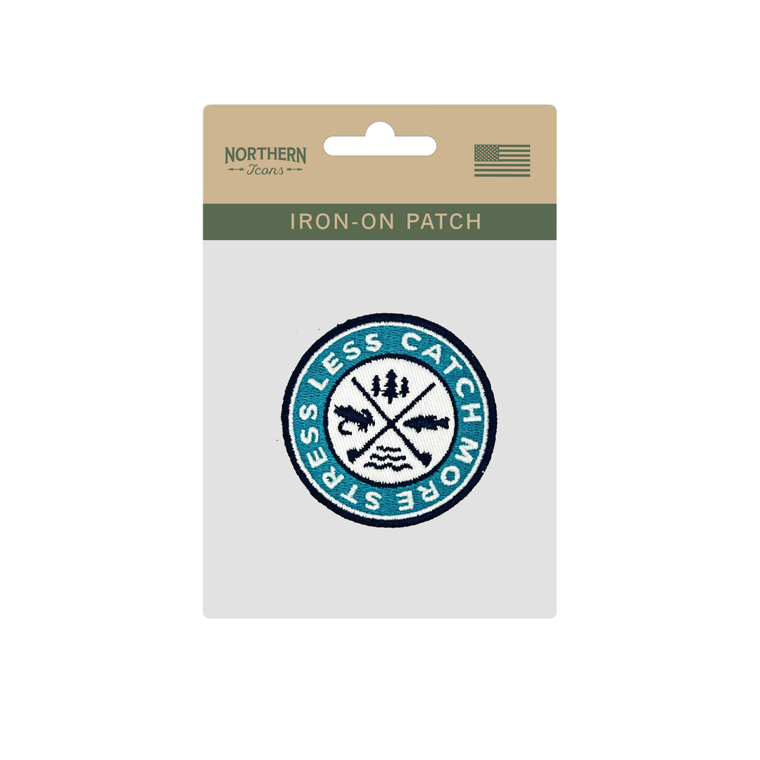 Catch More, Stress Less Iron On Embroidery Patch