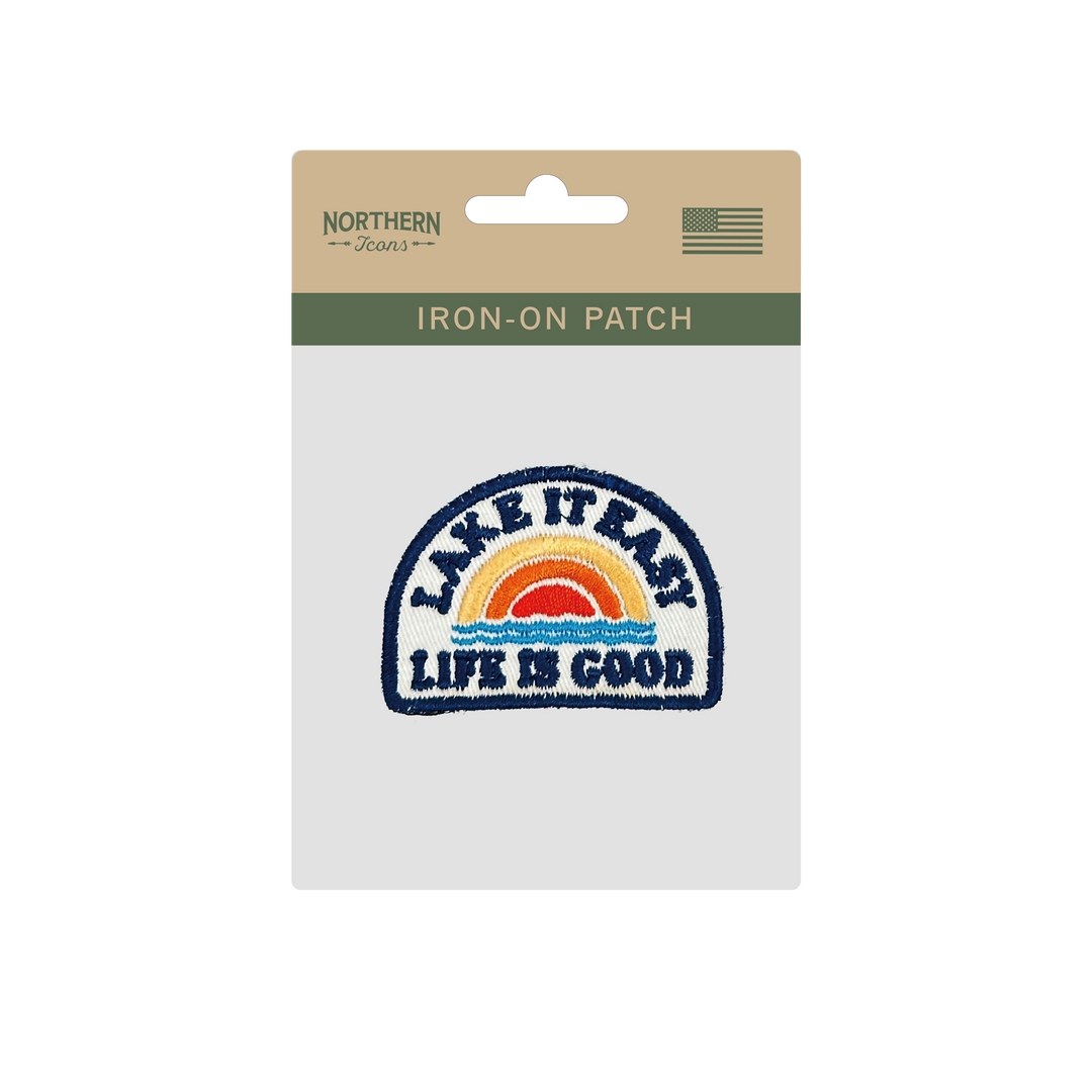 Lake It Easy – Life Is Good Iron On Embroidery Patch