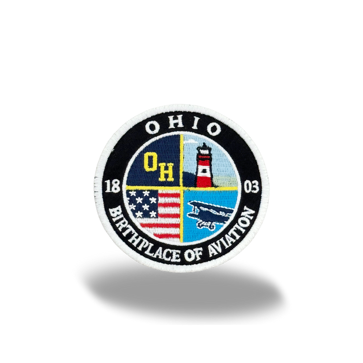Ohio Embroidered Patch ¨C Birthplace of Aviation Round Badge