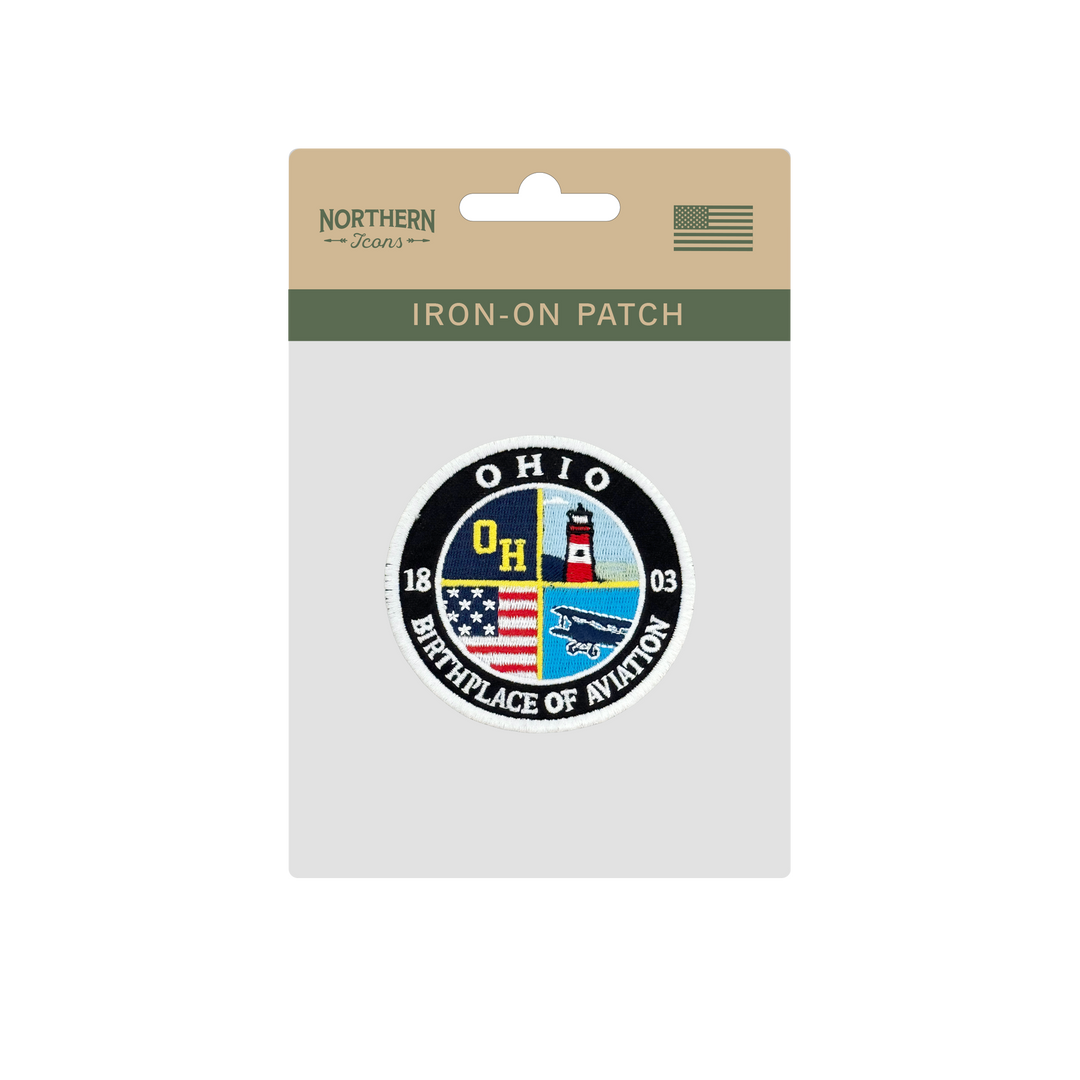 Ohio Embroidered Patch ¨C Birthplace of Aviation Round Badge