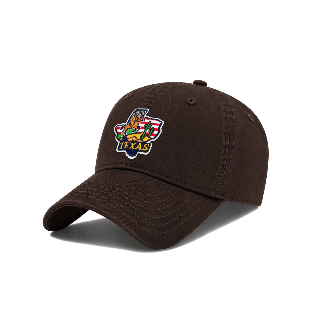 Texas As State Icons Low Profile Garment Wash Cotton Baseball Caps Mens Womens