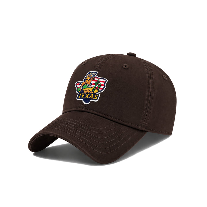 Texas As State Icons Low Profile Garment Wash Cotton Baseball Caps Mens Womens