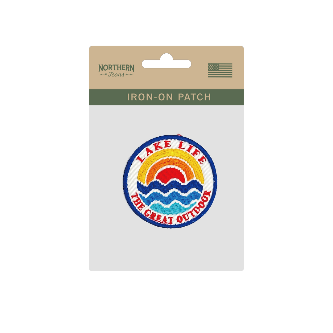 Lake Life Outdoor Iron On Embroidery Patch