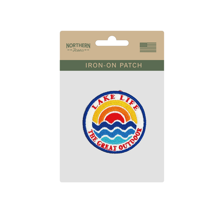Lake Life Outdoor Iron On Embroidery Patch