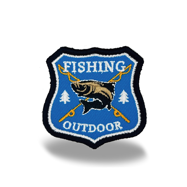 Outdoor Fishing Iron On Embroidery Patch