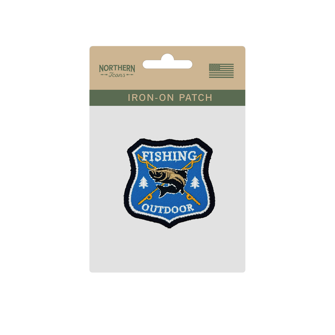 Outdoor Fishing Iron On Embroidery Patch