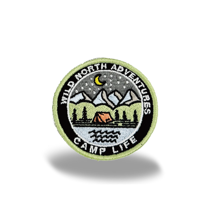 Wild North Adventures Camp Life Iron On Embroidery Patch
