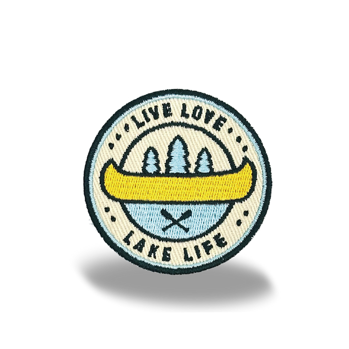 Live Love Lake Life Iron On Embroidery Patch