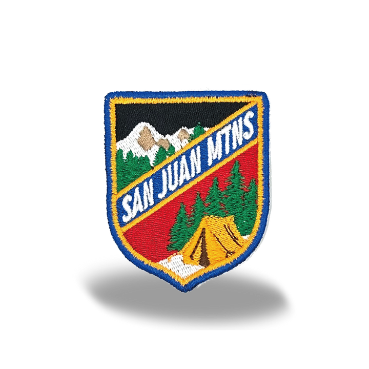 San Juan Mountains Camping Iron On Embroidery Patch