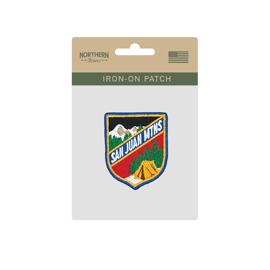 San Juan Mountains Camping Iron On Embroidery Patch