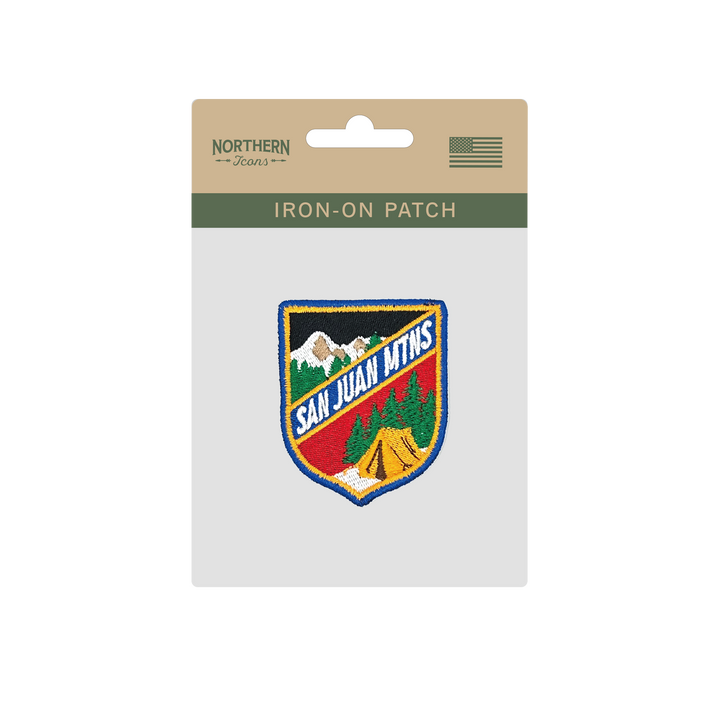 San Juan Mountains Camping Iron On Embroidery Patch