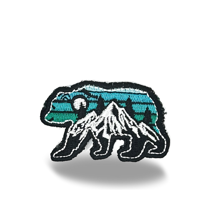 Mountain Bear Wilderness Iron On Embroidery Patch