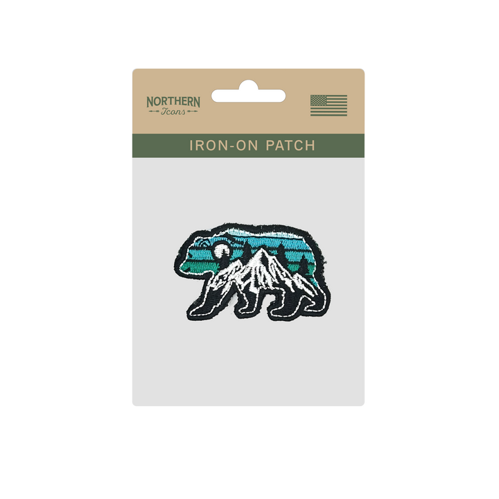 Mountain Bear Wilderness Iron On Embroidery Patch