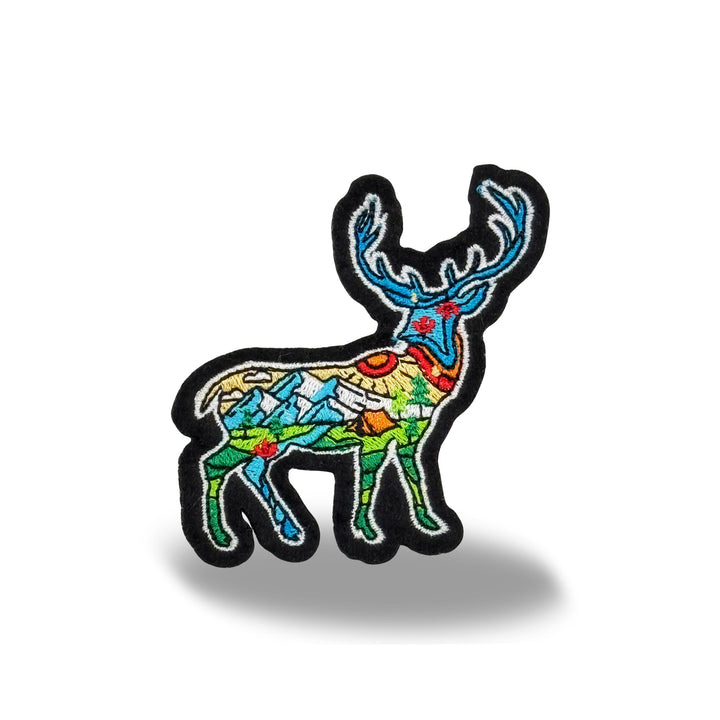 Scenic Deer Wilderness Embroidered Iron-On Patch for Gift & Outdoor Stores