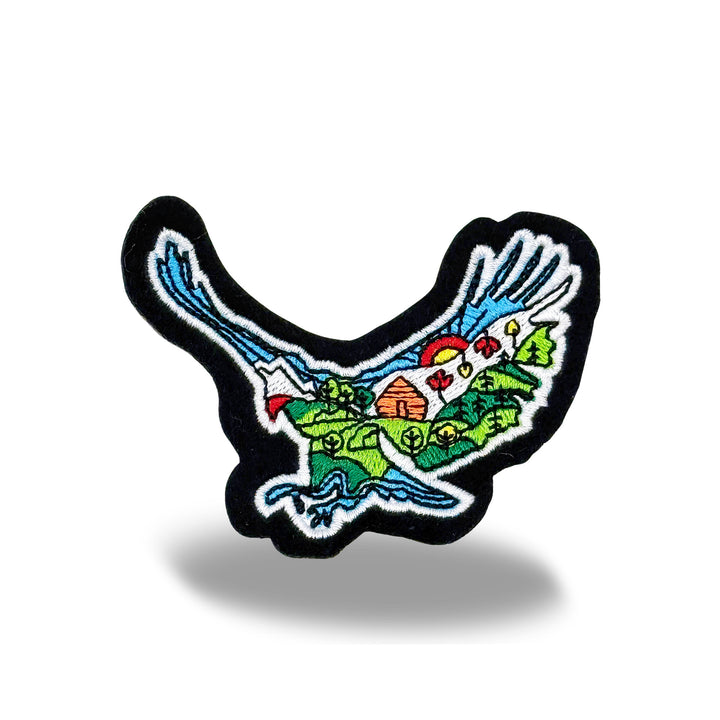 Eagle Wilderness Scenic Embroidered Iron-On Patch for Gift & Outdoor Stores