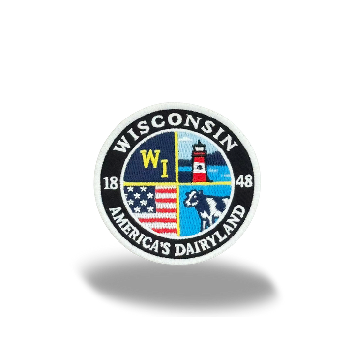 Wisconsin Embroidered Patch ¨C America¡¯s Dairyland Round Badge