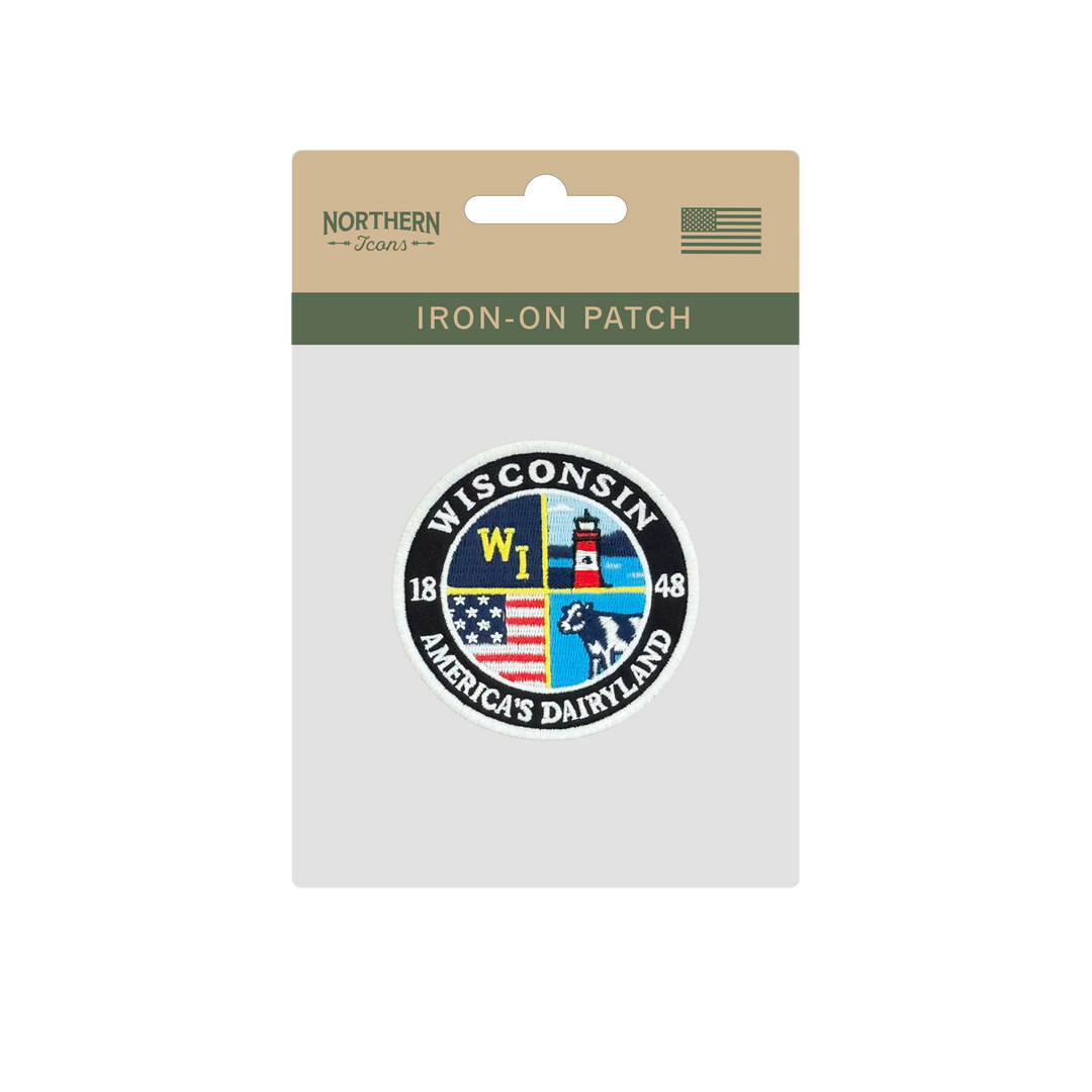Wisconsin Embroidered Patch ¨C America¡¯s Dairyland Round Badge
