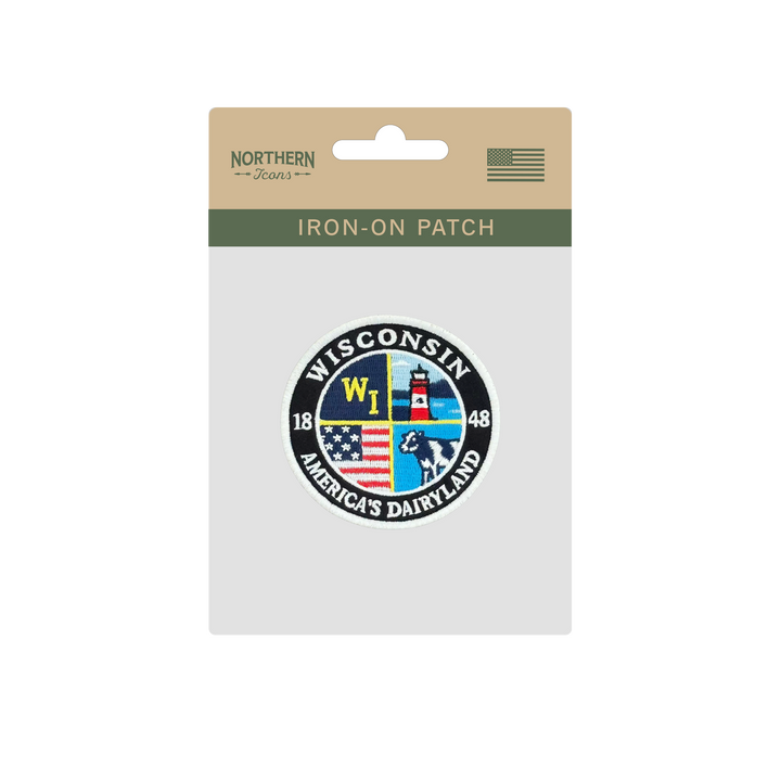 Wisconsin Embroidered Patch ¨C America¡¯s Dairyland Round Badge
