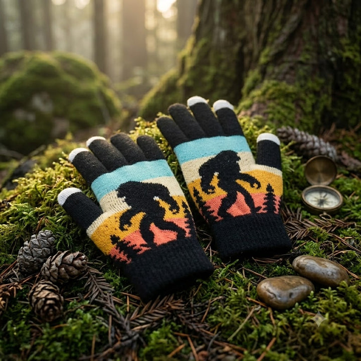 Sasquatch Shadows Knit Gloves