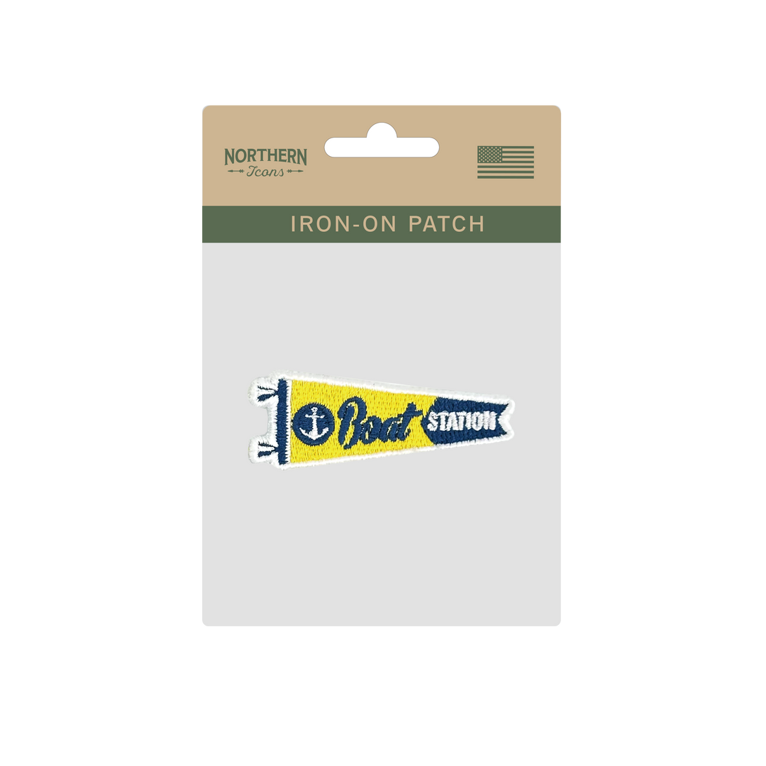 Boat Station Iron On Embroidery Patch