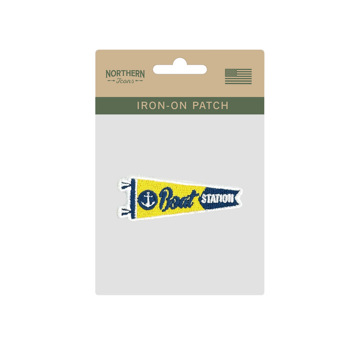 Boat Station Iron On Embroidery Patch