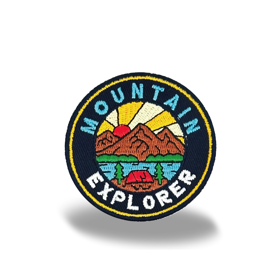 Mountain Explorer Iron On Embroidery Patch
