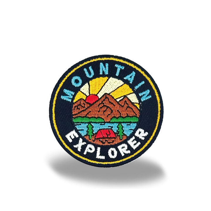 Mountain Explorer Iron On Embroidery Patch