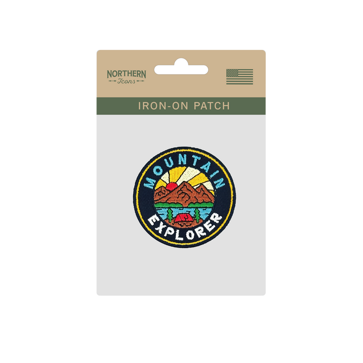 Mountain Explorer Iron On Embroidery Patch