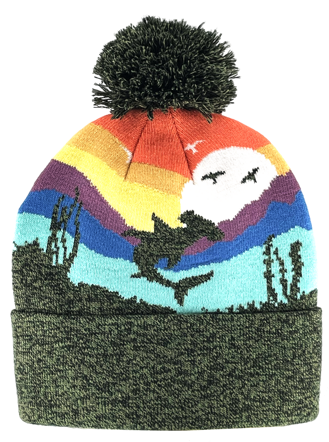 Kid Shark Pom Beanie Warm Winter Knit Hat for Ocean Adventure