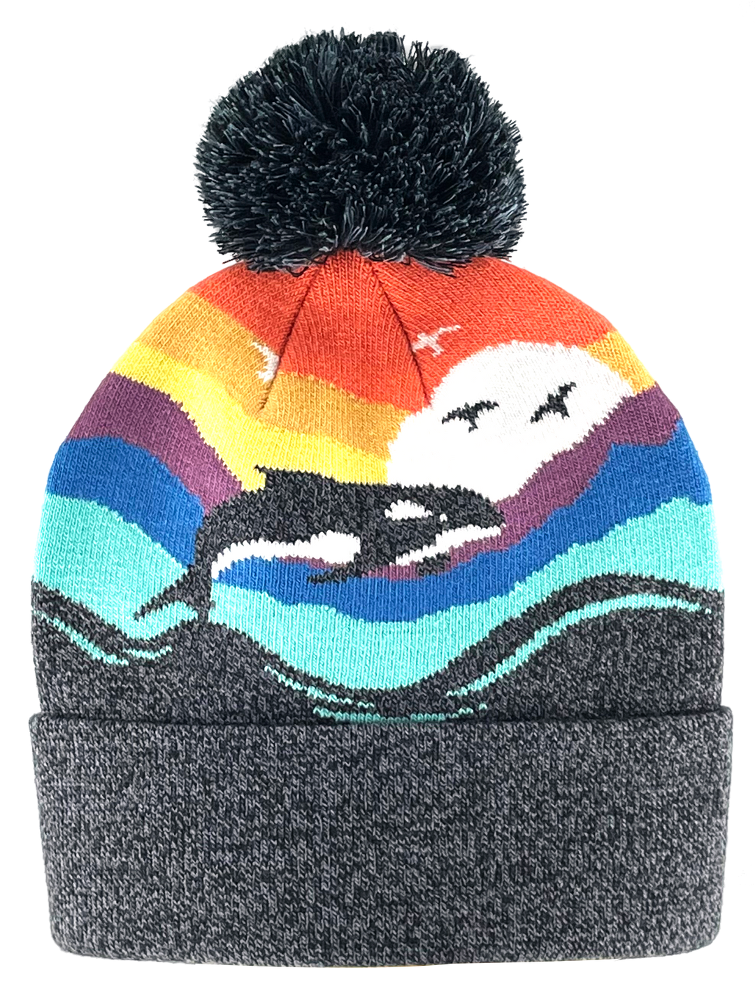 Orca Kids Beanie Hat – Colorful Knit Winter Hat for Little Ocean Explorers