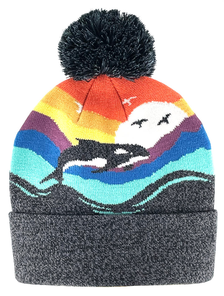 Orca Kids Beanie Hat – Colorful Knit Winter Hat for Little Ocean Explorers