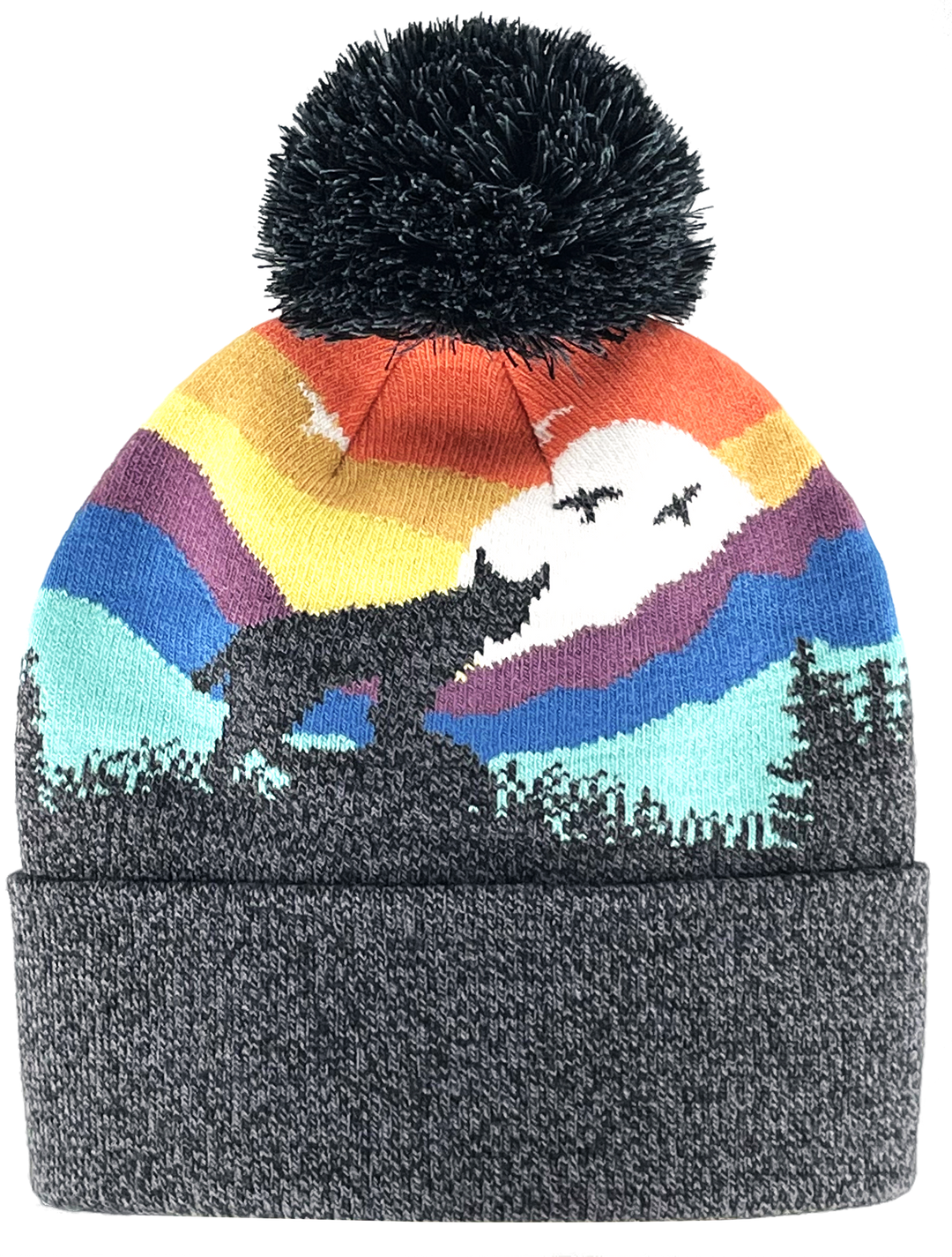 Kid Bobcat Pom Beanie – Warm Winter Mountain Knit Hat | Kids & Adult Beanie | Parent-Child Matching