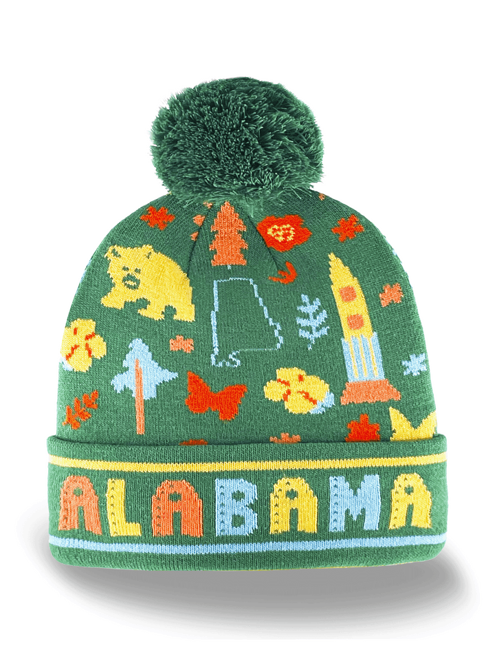 Alabama Landmarks & Wildlife Knit Beanie – Winter Outdoor Hat