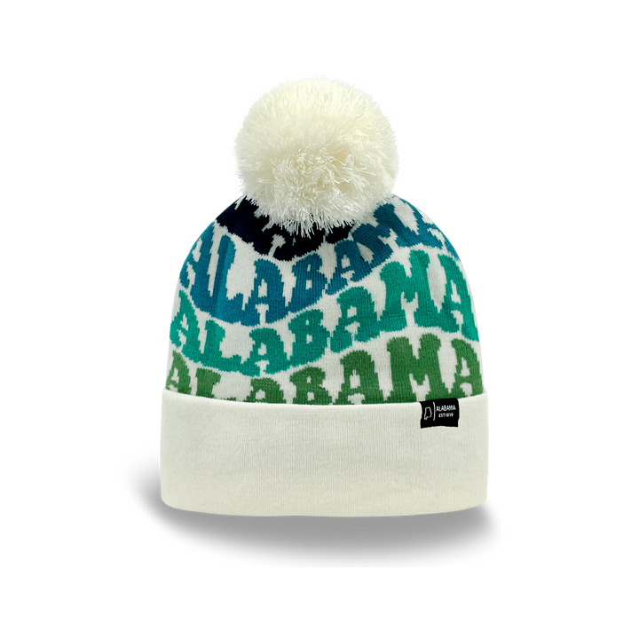 ALABAMA Colorful Pom Pom Beanie Hat - Warm Knitted Winter hat